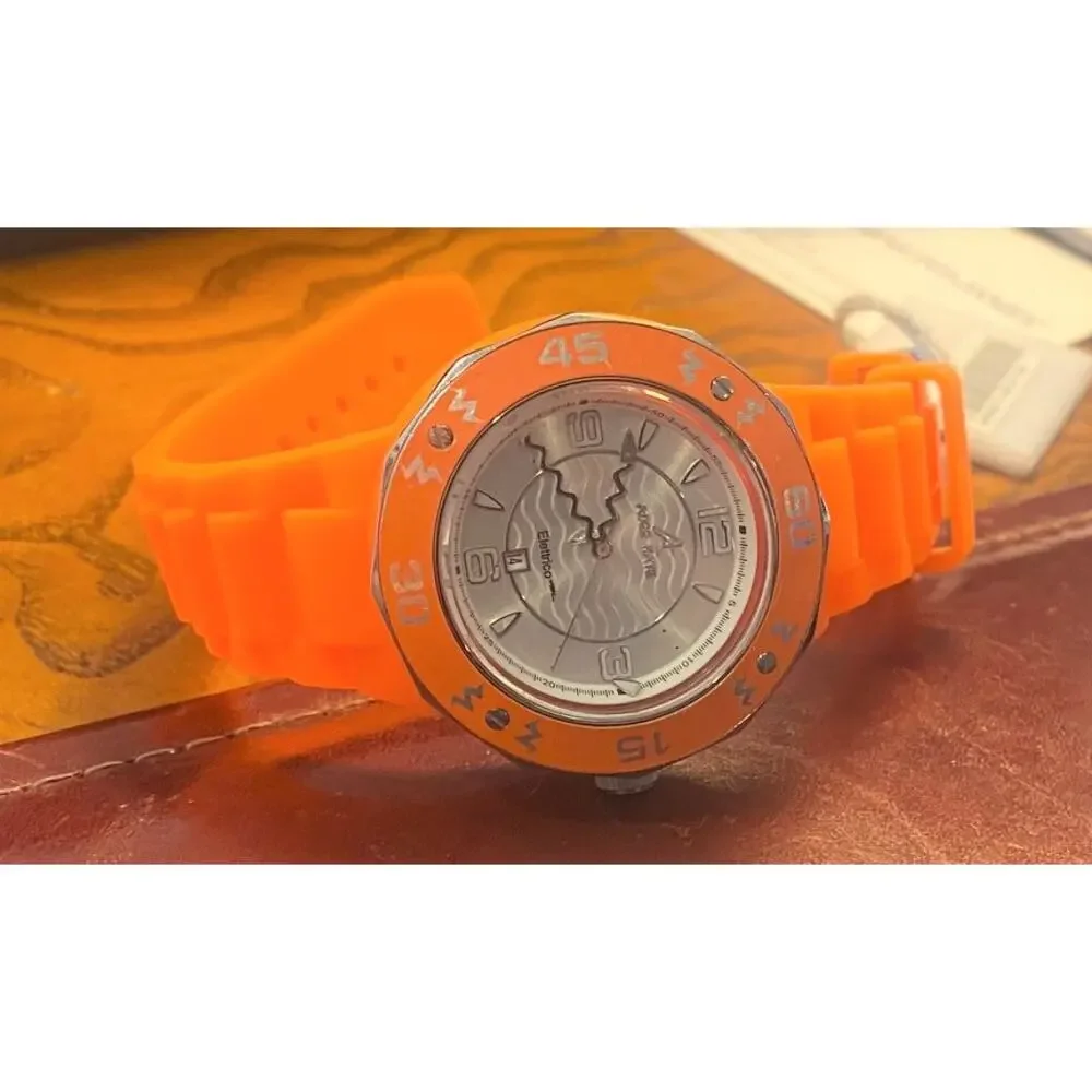 NEW Women's Adee Kaye of Beverly Hills Watch, Date Window, Orange Resin